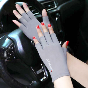 Ice Silk Fingerless <b>Gloves</b> Sun Protection Breathable Unisex For Driving Cycling Fishing Touchscreen Outdoor Sports - Product Image 2