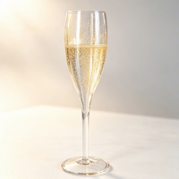 Flûtes à champagne en plastique transparent avec paillettes dorées personnalisées, gobelets à vin réutilisables de 4 oz, verres à toast pour mariage et fête