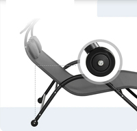 Chaise longue double patio avec auvent et oreillers Lit de soleil et chaise longue