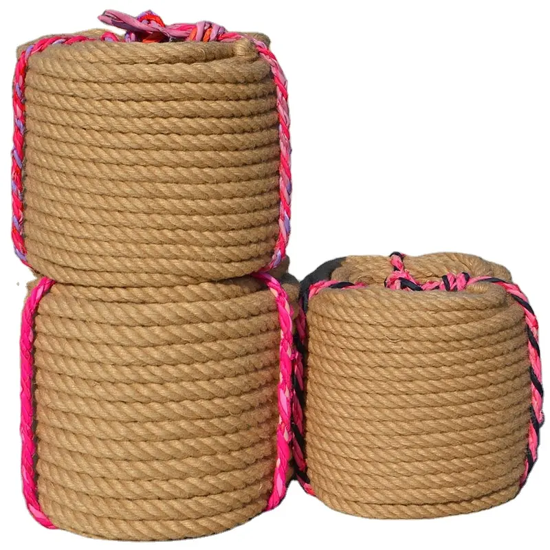 Factory Wholesale Natural Jute Rope 26mm 28mm Hemp Thread Wholesale Hemp Thread Coarse Hemp Cloth Package