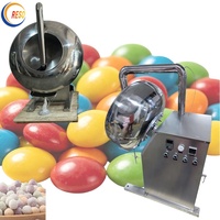 Mesin Pelapis Cokelat Tepung Jagung Kedelai Kontrol Tombol Mesin Gula Kacang Almond