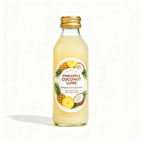 Étiquettes autocollantes imprimées étanches Haoxuan pour bouteilles de boisson ananas-coco – Autocollants pour boissons tropicales