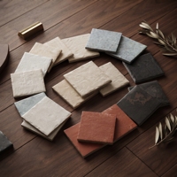 Carreaux de sol en porcelaine antidérapants, texture pierre mate, 100x100mm, pour salon, intérieur et extérieur