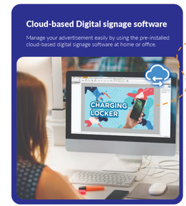 خزانة شحن الهواتف المحمولة VOX ذات 8 خانات مع شاشة إعلانات أندرويد 14 بوصة طراز PL-TB8A-Y2 خزانة تخزين آمنة للأجهزة اللوحية في المنتجعات الصحية - Product Image 5