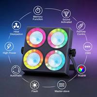 Mini projecteurs LED RGBW à 4 anneaux pour public, 4 anneaux RGB, 4x30W, contrôle DMX512, stroboscope 1-25Hz, gradation 0-100% pour mariages et fêtes