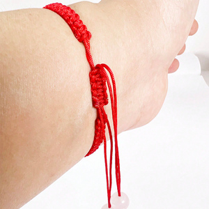 Pulsera tejida Jade estilo chino hecha a mano con nudo de seguridad Cuerda roja ODM (Fabricante de diseño original) Producto - Product Image 3