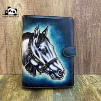 Couverture de carnet en cuir véritable A5 A6 avec impression personnalisée, reliure à anneaux, couverture de carnet en cuir véritable
