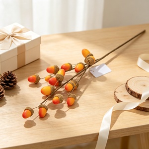 Lifelike Handmade Artificial Pine Nuts Christmas <strong>Acorn</strong> Picks Fall Bouquet Decor - Product Image 3