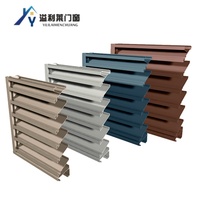Ventanas de Aluminio con Persianas Fijas, Apertura Vertical, Lamas de Aluminio, Persianas, Contraventanas, Seguridad, Modernas, para Cocina, Exterior