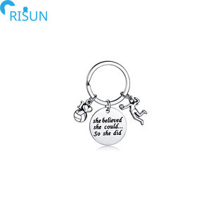 الجملة المعادن الطائرة المفاتيح المخصصة شعار المينا النقش كرة معدنية كرة القدم الرياضة كيرينغ مفتاح سلسلة هدية ل اعب - Product Image 3