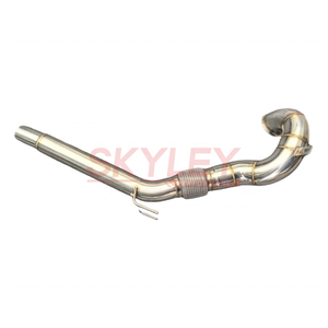Tuyau d'échappement sport pour VW <span class=keywords><strong>Golf</strong></span> 8 <span class=keywords><strong>GTI</strong></span> 2.0T EA888 en acier inoxydable, échappement à flux libre, amélioration du son du turbo - Product Image 2