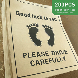 <strong>Car</strong> Foot <strong>Mat</strong> <strong>Paper</strong> Disposable <strong>Car</strong> Front <strong>Paper</strong> Floor <strong>Mats</strong> <strong>Paper</strong> with Plastic Coated Disposable Auto Floor <strong>Mats</strong> - Product Image 4