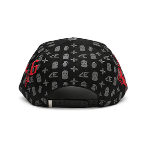 Casquette de baseball personnalisée de luxe en daim avec épingles métalliques, patch en cuir, strass en cristal et logo brodé 3D Florentine de qualité supérieure - Product Image 4