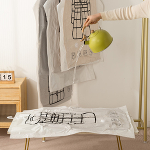 Sacs de rangement en plastique transparents directs d'usine pour vêtements <span class=keywords><strong>housse</strong></span> anti-poussière pliable pour ensemble de vêtements suspendus à linge - Product Image 5