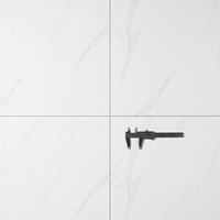 Carrelage de sol en porcelaine poli effet marbre blanc Calacatta 80x80cm 800x800mm Foshan 32x32 entièrement émaillé mat vitrifié pour projets
