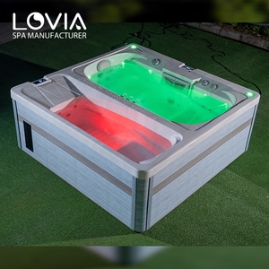 Mới nóng và lạnh kép <span class=keywords><strong>spa</strong></span> thư giãn và bồn tắm nước nóng 3 người <span class=keywords><strong>Spa</strong></span> bồn tắm nước nóng hai vùng nước đá Bồn tắm massage - Product Image 1