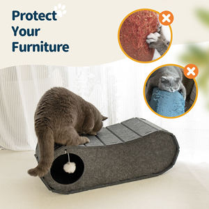 Kleine Haustiere und Hunde Komfortable quadratische Filz Katzen tunnel bett Indoor <span class=keywords><strong>Cat</strong></span> Cave mit Scratch ers Surface <span class=keywords><strong>Pet</strong></span> Betten - Product Image 5