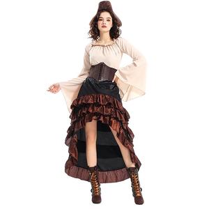 Disfraz de <span class=keywords><strong>Pirata</strong></span> para <span class=keywords><strong>Mujer</strong></span>, Atuendo Sexy de <span class=keywords><strong>Pirata</strong></span> Española, Disfraz de Reina Adulta, Estilo Steampunk, Traje de Halloween, Poliéster - Product Image 6
