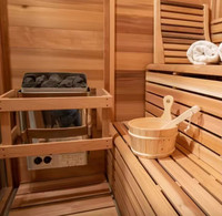 Cedar Sauna luar ruangan ramah lingkungan, 3 orang, kayu berkelanjutan & konsumsi energi rendah, harga pabrik