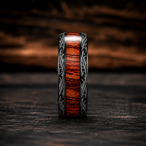 Anillo Vintage Fénix de Acero Inoxidable con Diseño de Madera JLM al por Mayor para Hombres y Mujeres, Joyería Mítica - Product Image 2