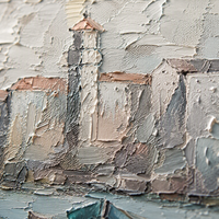 Peinture murale de paysage côtier de grande taille, peinte à la main, de haute qualité, pour la décoration de maisons de luxe, peintures sur toile