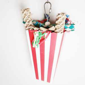 <strong>Parrot</strong> <strong>Toy</strong> Snacks Carnival Bucket Happy Candy Cup Bite Supplies Manufacturers <strong>Wholesale</strong> Paper Fruit Vine Orange Striped - Product Image 2