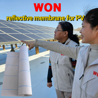 Base de panneau solaire résistante aux intempéries WON, couverture de sol réfléchissante sous le panneau solaire, augmentation de la production d'énergie, garantie 5 ans