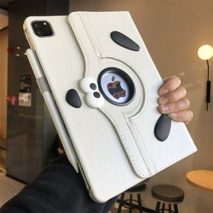 เคสหนังลายลูกสุนัขน่ารักสำหรับ iPad 9 และ 10.2 นิ้ว สำหรับ Air7 2025/รุ่นที่ 11 ป้องกันการกระแทก หมุนได้ พร้อมฝาปิดและเคสสำหรับแท็บเล็ต - Product Image 1