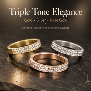 Anillo de Eternidad Apilable Minimalista y Moderno, de Cristal, Acero Inoxidable 316L, Chapado en Oro de 18K, Resistente al Deslustre e Impermeable para Mujer - Product Image 5