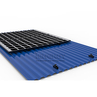 Kit de fixation de panneau solaire en forme de U, sans rail, mini rail réglable, pince de fixation pour toit métallique trapézoïdal