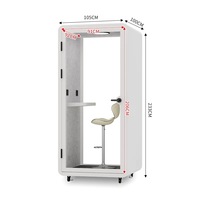 Nouvelle conception de cabine téléphonique insonorisée, studio d'enregistrement, cabine de méditation pour le bureau et la maison