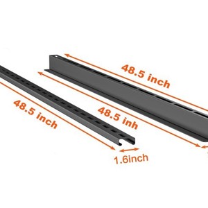 Garage Ceiling Storage <b>Shelves</b> 48.5 Inch Black Iron Adjustable Overhead Suitcase Rail System - Product Image 1