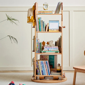 Meubles en bois massif pour tout-petits, étagère à 4 niveaux <span class=keywords><strong>et</strong></span> armoire de <span class=keywords><strong>rangement</strong></span> de jouets avec tableau noir latéral pour salle de jeux <span class=keywords><strong>et</strong></span> chambre à coucher - Product Image 2