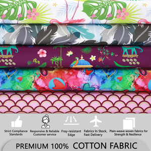 Vải cotton in họa tiết hoạt hình bán buôn, cuộn vải cotton hữu cơ in hình động vật hoạt hình, vải cotton in họa tiết hoạt hình trẻ em - Product Image 6