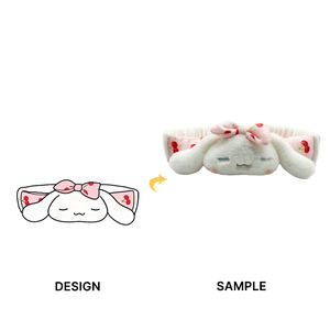 عصابات رأس مخصصة من القطيفة على شكل حيوانات كرتونية مع إمكانية تطريز الشعارات/الأنماط كهدايا للشركات - Product Image 1