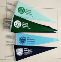 En gros Personnalisé Imprimé Collège Bannière et Équipe Sportive Souvenir Camp Drapeaux Feutre Drapeau Fanion Triangle Feutre Drapeau