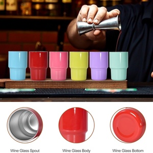 Vaso de Chupito Personalizado con Logotipo, Mini Vaso de 7 oz con Pajita y Tapa, Vasos de Acero Inoxidable para Sublimación, 3 oz para Bodas y Fiestas - Product Image 5