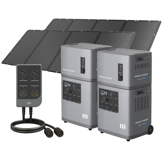 Customized 240V Split-Phase MPPT Portable Solar Station 6kW 7kWh-14kWh Expandable Pure Sine Wave LiFePO4 Solar Panel Flashlight