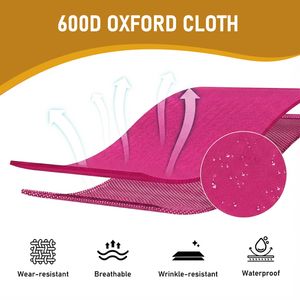 Tumbona para Exteriores con Estructura de Hierro Negro y Tela Oxford Rosa, 130 kg - Product Image 4