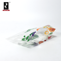 Sac d'aération de fruits transparent de haute qualité avec pochette de fruits frais en matériau PE perforé à fermeture éclair