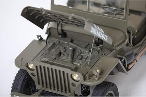 ROCHOBBY <span class=keywords><strong>1</strong></span>/6 1941 MB Scaler <span class=keywords><strong>RC</strong></span> <span class=keywords><strong>Crawler</strong></span> 4WD Camión Todoterreno Tipo Ejército con Motor Escobillado de la Segunda Guerra Mundial Compatible con Figuras de <span class=keywords><strong>12</strong></span> Pulgadas Coche de Hobby RTR - Product Image 4