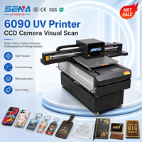 Impresora de Inyección de Tinta UV SENA 6090 para Vidrio HD, Madera, Acrílico, Cajas, PVC, Botellas de Vino, Azulejos, con Cabezales XP600/TX800/I3200/G5I