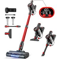 Vakum Genggam Tanpa Kabel 6in1, Layar LED, 3 Mode Daya, HEPA, Bulu Hewan Peliharaan di Lantai Kayu Keras, Rumah Mobil, OEM CE