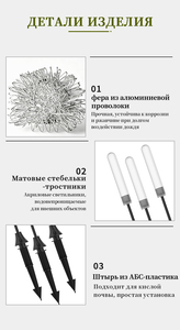 Factory Various Size Wire Ball Dandelion <b>LED</b> <b>Light</b> High Lumen IP65 Splashproof For Outdoor Park Lawn And Holiday Lighting - Product Image 3