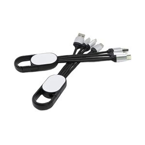 Cables de Carga USB Retráctiles 3 en 1 Personalizados al por Mayor, Cables de Carga USB Magnéticos Multifuncionales con Trenzado de Marca - Product Image 4