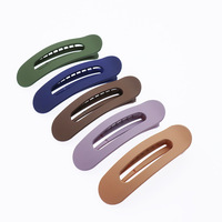 Pinces à cheveux en plastique mat couleur unie de 11 cm pour femmes et filles - Accessoires de mode de haute qualité pour fêtes/mariages/cadeaux, emballage carton