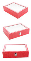 Boîte de rangement grande capacité pour lunettes de soleil, présentoir de luxe pour lunettes, tiroir de rangement en cuir pour lunettes de soleil