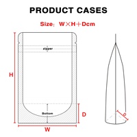 Sachet plastique transparent refermable anti-humidité 15*22+4cm avec fermeture éclair, idéal pour l'emballage de noix et de graines, personnalisable OEM