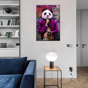 Peintures d'art mural Graffiti Money Dollar <span class=keywords><strong>Panda</strong></span> <span class=keywords><strong>Poster</strong></span> Peinture décorative Toile Art mural Affiches de salon - Product Image 3