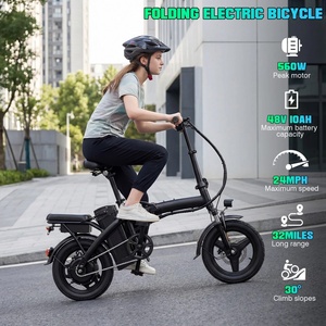 High-Capacity 48V10AH Folding Electric Bike 20MPH Electric Bike Charger Included China Factory Direct for USA Door Transport - Product Image 2